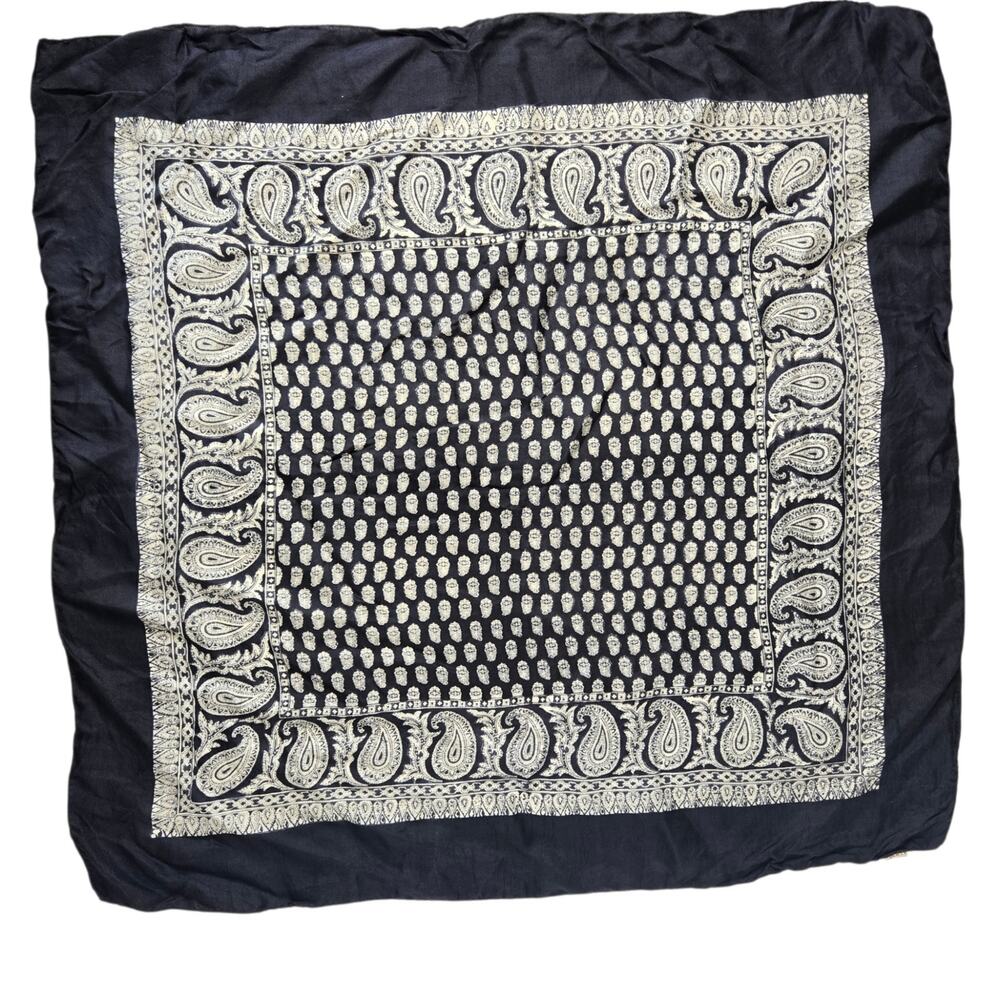 Rare Vintage 30s 40s Liberty of London Silk Scarf Paisley Print Cloth Tag Square